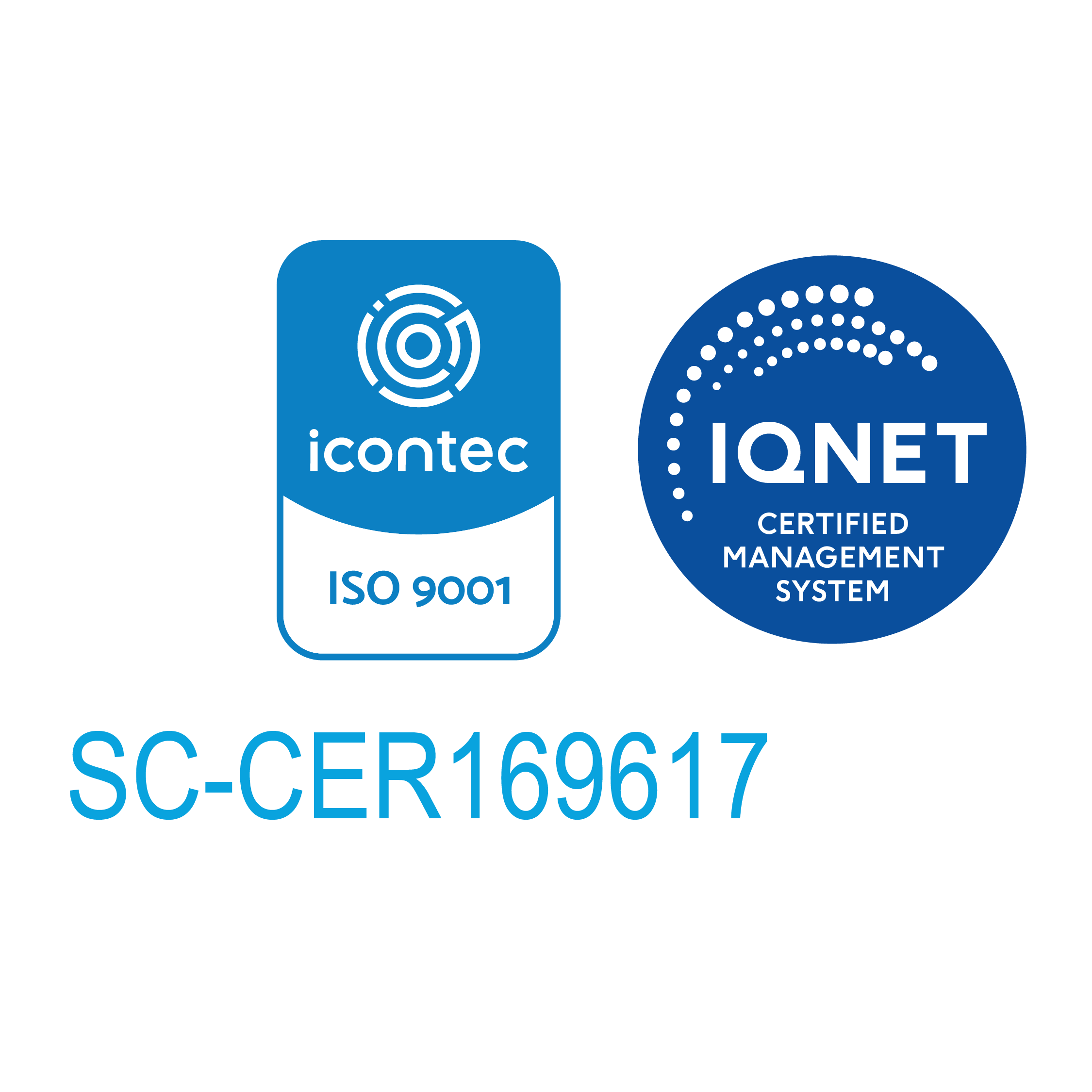 Certificación Icontec ISO 9001 IQNET SC-CER169617
