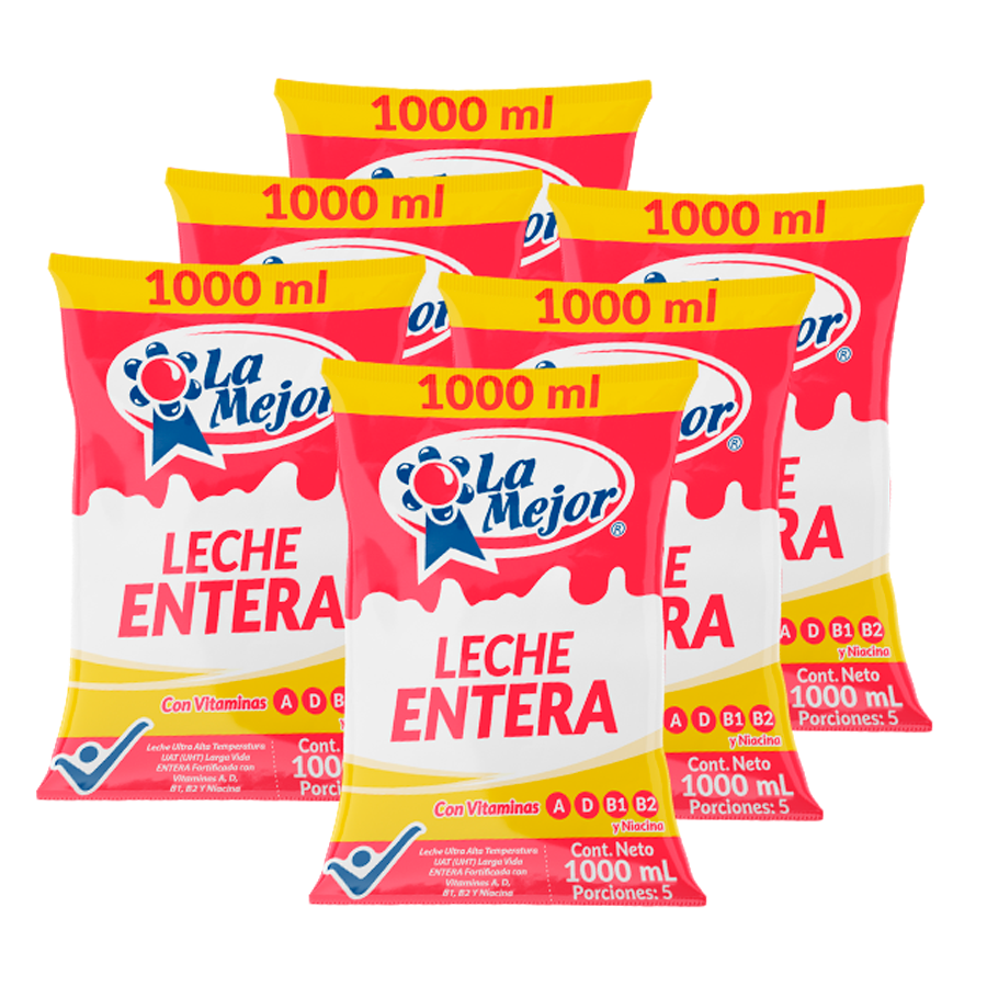 Sixpack Leche Entera 1000 ml