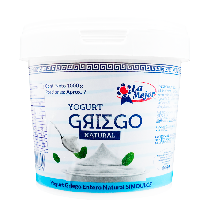 Yogurt Griego Natural 1000 gr
