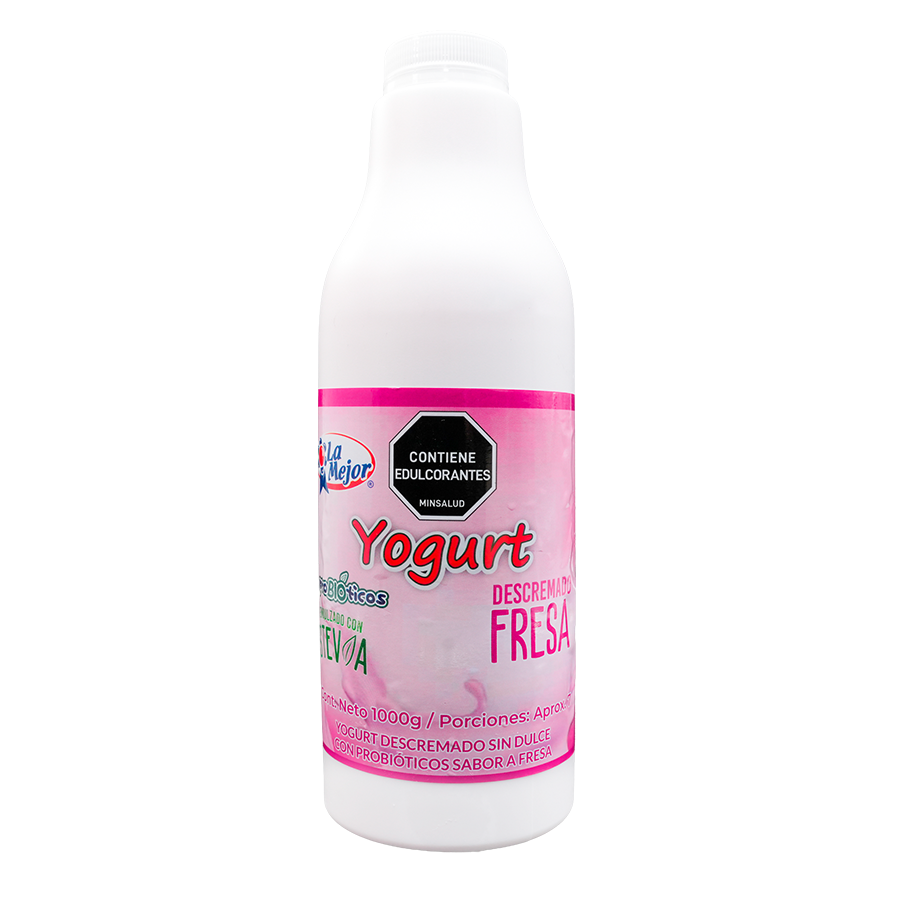 Yogurt Descremado Fresa 1 L