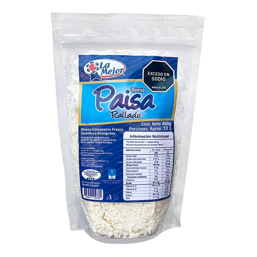 Queso Paisa Rallado 200gr
