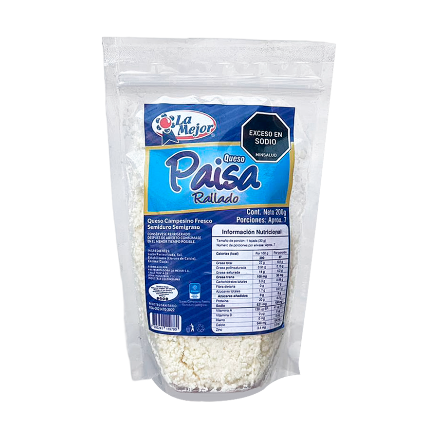 Queso Paisa Rallado 400gr